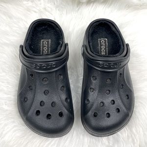 CROCS fuzz Lined black Classic clog  7.0 W 5.0 Men